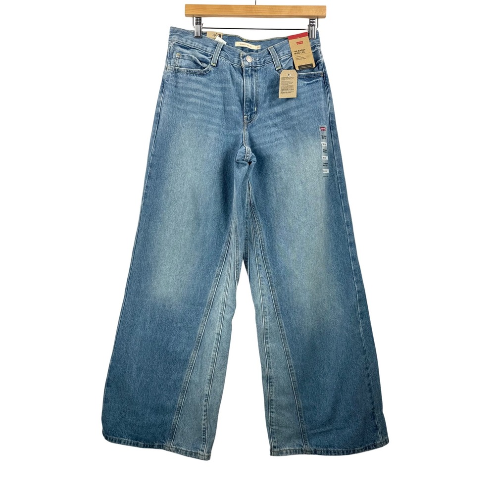 Levi's 94 Baggy Wide Leg Jeans sz 28 Blue Mid Rise 90s boho retro grunge